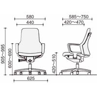 【組立設置込】コクヨ グーフォ オフィスチェア ハイバック C型肘 ホワイトシェル ナイロンキャスター ホワイトグレー/ミディアムグレージュ 1脚（直送品）