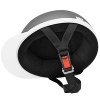 【二輪車・バイク用ヘルメット】アクアドリーム（AquaDream） 白ツバハーフヘルメットガンメタ AD-WH100-GM 1個（直送品）