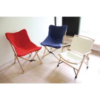 スパイス バカンス　キャンパスフォールディング　ウッドチェア　レッド SFVY1910RD 1台（直送品）