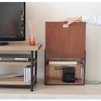 【軒先渡し】ヤマソロ Maronie 収納ボックス ルーター＆電源タップ 幅400×奥行148×高さ350mm 77-306 1台（直送品）