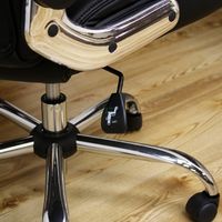 後藤家具物産 オラフ OAチェアー 跳ね上げ式肘 ソフトレザー 座面ポケットコイル ブラック OA-ORF-BK 1脚（直送品）