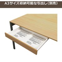 【軒先渡し】Y2K AKIRA スリムミーティングテーブル 幅3000×奥行1000×高さ720mm ブラウン 1台（直送品）