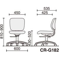 【組立設置込】コクヨ EAZA チェア 肘なし 総張り ナイロンキャスター ブラック CR-G182F6GEE6-W 1脚（直送品）