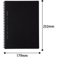 コクヨ（KOKUYO） ソフトリングノート B罫（中横罫） セミB5（6号） 70枚　1セット(5冊) 黒 ス-SV407B-D 64266220