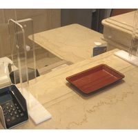 エージ 飛沫フェンスガード60 幅620×奥行200×高さ710mm クリア/ホワイト AG-CRN60-CL （飛沫防止・飛沫対策）1台（直送品）