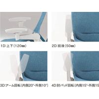 【組立設置込】イトーキ アクトチェア ハイバック 布張 ランバー無 可動肘 樹脂脚 ウレタンキャスター ハンガー付 白×モスグリーン 1脚（直送品）