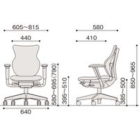 【設置込】イトーキ カシコチェア 可動肘 ハンガー付 布張 樹脂シェル ナイロンキャスター モスグリーン×ブラック 1脚（直送品）