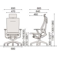 【設置込】イトーキ スピーナチェア エクストラハイバック 背座クロス 可動肘 ハンガー無 アルミベース ヘッドレスト付 アンバーオレンジ 1脚（直送品）
