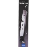 延長コード 電源タップ コンセント 1m 2ピン 7個口 雷ガード ほこりシャッター 黒 ECT-0510BK エレコム 1個