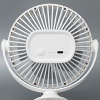 YAMAZEN 13cm 2WAY 卓上・クリップ扇風機 USB充電式 タッチスイッチ式 YJ-CT113(W) 1台