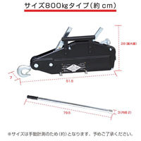 ベスト・アンサー ハンドウインチ スチールボディ 800kg 5m ブラック diy-074-5m-bk 1台（直送品）