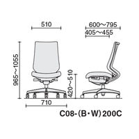 【無料引取付】【組立設置込】コクヨ デュオラ2 ハイバック 肘なし ブラック×グラスグリーン C08-B200CW-BV3V31 1脚（直送品）