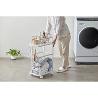 アイリスオーヤマ ランドリーバスケットワゴン2段 ホワイト LBW-452 1台