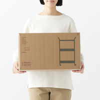 無印良品 スチールパイプワゴンラック ダークグレー 3段 良品計画