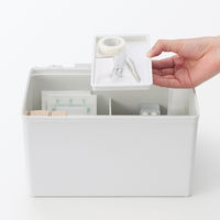 無印良品 ポリプロピレン 救急箱 ホワイトグレー 約幅26×奥行18×高さ18cm 良品計画