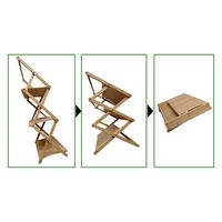 イー・エム・エー 折りたたみ式竹製3段ラック 軽量 オープンラック 収納棚 コンパクト おしゃれ LF-ZHB02 1個（直送品）