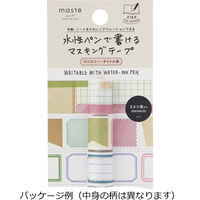 水性ペンで書けるマスキングテープ スリム 手帳デコ 日付 ドローイング3柄セット maste(マステ)(R) MST-FA22-I マークス 5個