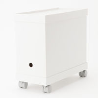 無印良品 再生ポリプロピレン入りファイルボックススタンダード用キャスターもつけられるフタ 幅15cm用 ホワイトグレー 6個