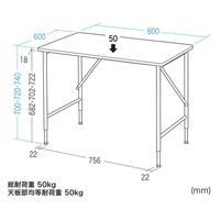 サンワサプライ マルチワークデスク 幅800×奥行600×高さ720mm ブラック×ブラック SH-MX0860BK 1台（直送品）