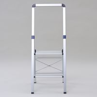 YAMAZEN 天板が広くてスリム収納 上枠付きスリム踏み台2段 YM-BF02SG(DBL) 1台