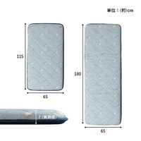 イケヒコ・コーポレーション 冷感 ひんやり ルカン 三層長座布団 650×1800mm ブルー 1223670041325 1枚（直送品）