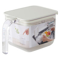 湿気防止パッキン付 調味料ポット ワイド ホワイト グッドロックコンテナ ワンタッチ式 小さじスプーン付 1個 マーナ