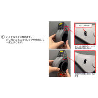 現場のチカラ 梱包用テープカッター GRIP CUT グレー 替え刃式 プラス 1セット（1個×5） オリジナル