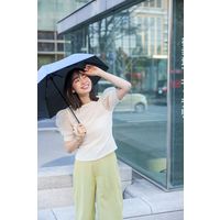 SMV JAPAN 7本骨遮光折りたたみ傘 江戸 紅掛空色×なじむ菊 SMV-41975 1本（直送品）