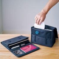 無印良品 ポリエステル 母子手帳ケース 小 ネイビー 約22×15cm 良品計画