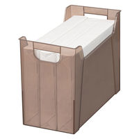 ナカバヤシ ファイルボックス クリアブラウン A4 FB-EW04-CS 1個 背幅162mm