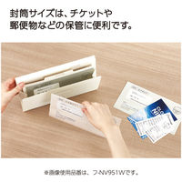 コクヨ ポケットが大きく開く書類ファイル 封筒サイズ 6ポケット オフホワイト フ-NV951W 1冊