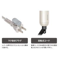 ヘアアイロン ワイドブラシ 温度調節 正円形状グリップ 海外対応 ピンクゴールド TB560A-W テスコム 1個（直送品）