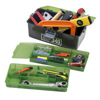 JEJアステージ オールインボックスダブルトレーDT-340X ブラックグリーン 1個