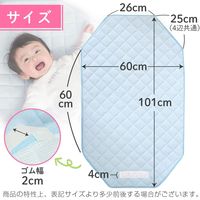 【kerata/ケラッタ】 コットカバー 約60cm×101cm 1枚 ブルー