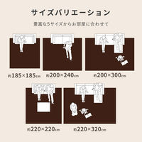 【玄関渡し】 萩原 アドリア BR 200x240 HCカバー ブラウン 200×240cm（直送品）