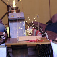 光るお絵描きプレート LED 蓄電式 専用ペン付き 無段階調光 表札 メニュー表 74175635 1個 LOGOS/ロゴス