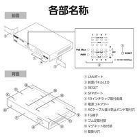 エレコム 法人向けスイッチングハブ/WEBスマート/Giga/PoE/8ポート/3年保証 EHB-SG2C08-PL 1個
