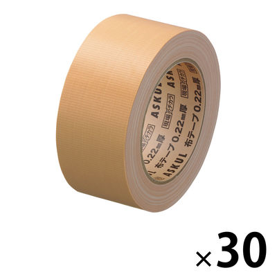 【ガムテープ】 現場のチカラ 布テープ 0.22mm厚 幅50mm×長さ25m 茶 アスクル 1箱（30巻入）  オリジナル
