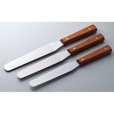 松吉医科器械 軟膏ヘラ（木柄付き） L ステンレス製 MY-8052 1本（直送品）