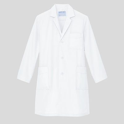 KAZEN メンズ診察衣 長袖オフホワイト M 251-90 1枚 2-9352-02