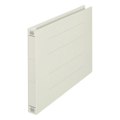 プラス フラットファイル樹脂製とじ具NO.022NW GY 78289 1袋(10冊)（直送品）