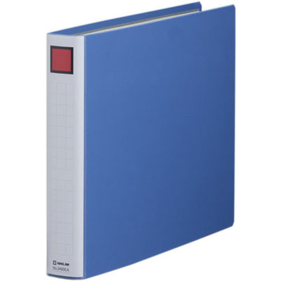キングジム　スーパードッチ〈脱・着〉イージー　B4ヨコ　2493EA　とじ厚30mm　青　3冊　（直送品）