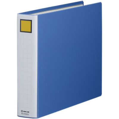 キングジム　スーパードッチ〈脱・着〉イージー　B4ヨコ　2494EA　とじ厚40mm　青　3冊　（直送品）
