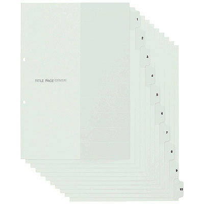 マルマン　ラミネートタブインデックス2穴　10山（数字1～10）　A4　LT4210S　10組　（直送品）