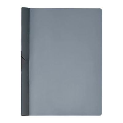 プラス スライドクリップファイル A4タテ ダークグレー 422631 1セット(10冊)（直送品）