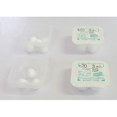 イワツキ　クローバーカップ綿球#20　3球　滅菌済　001-10469　1箱（24個入）