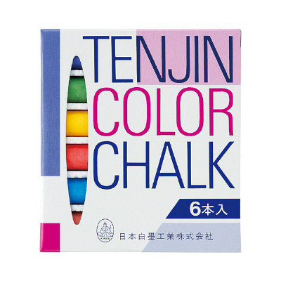 天神チョーク　色　6本入　6S-8　日本白墨工業　（直送品）