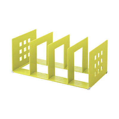 リヒトラブ　仕切りラック390mm　黄緑　A-7322-6　（直送品）