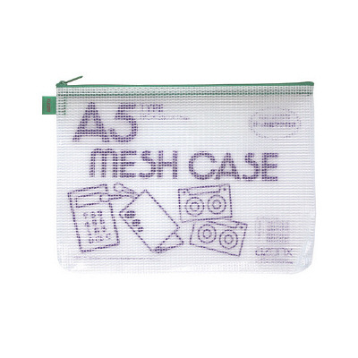 セキセイ　メッシュケース　A5　グリーン　AZ-55E-30　（直送品）