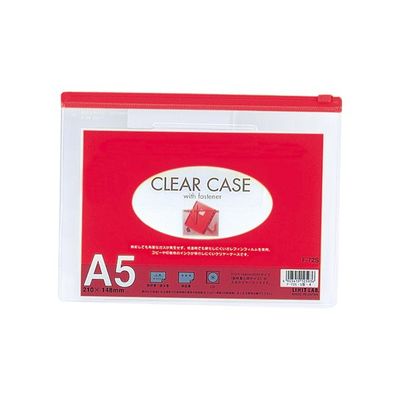 リヒトラブ クリヤーケース Fー72S A5S 赤 F-72Sアカ 1枚（直送品）